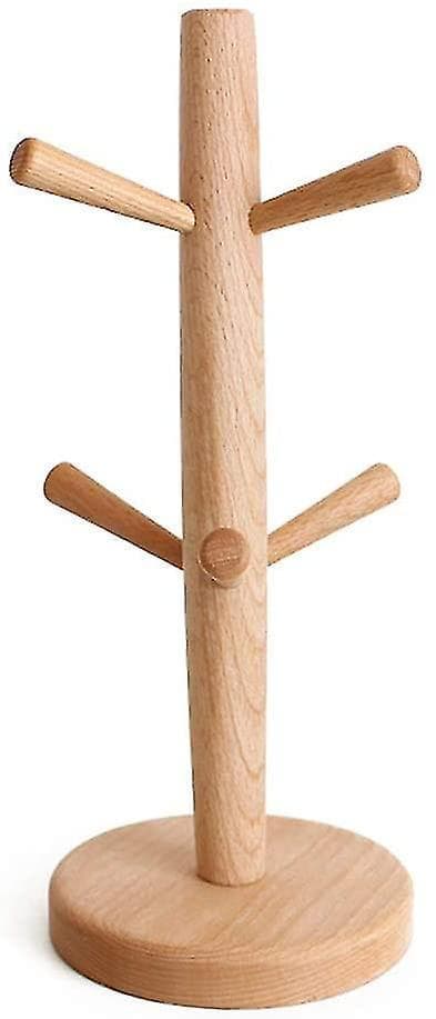 Koppholder i tre, rommer 6 kopper, koppstativ, høyde: ca. 31 cm