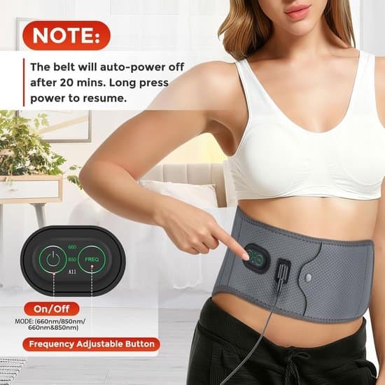 Heating Band - Infrared Heating Belt - Heated Back Band - Decompression Back Band - Red LED Light Belt - LED Light Belt for Shoulder - 120 Lamp Beads
