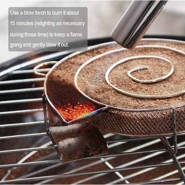 8 tommer koldrøgsgenerator til BBQ-grill eller røgflis Varm- og koldrøgning Laks Kød Brændetid op til 18-24 timer
