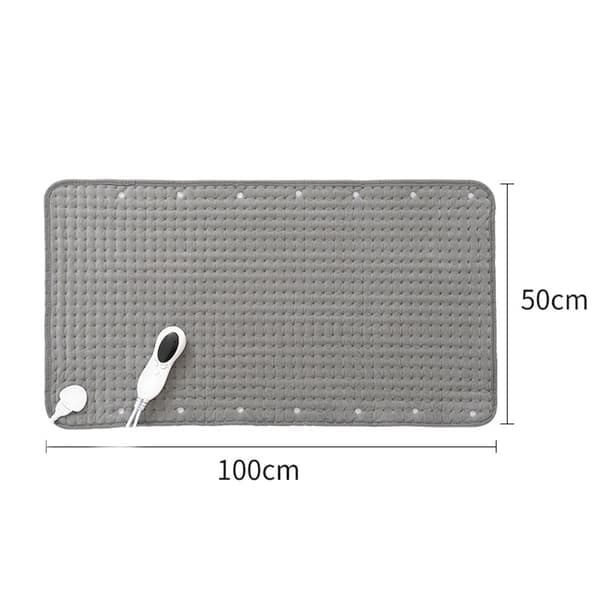 Elektrisk varmeteppe 50x100cm med 10 temperaturinnstillinger og 3-trinns timer, knappdesign