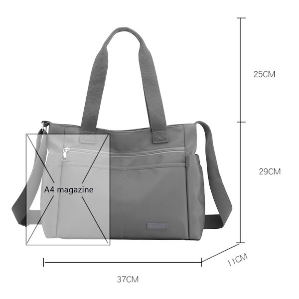 Nylon Crossbody-väskor för kvinnor Axelväska Vattentät Messenger Bag Satchel Damväskor Handväskor
