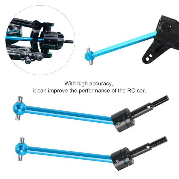 4 st RC Metall Universal CVD Drivaxel Set för Tamiya TT02B 1/10 RC Bil Uppgraderingsdelar Blå