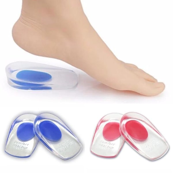 2-pack Hälinlägg - Skoinlägg i Silikon - Transparent Röd Röd