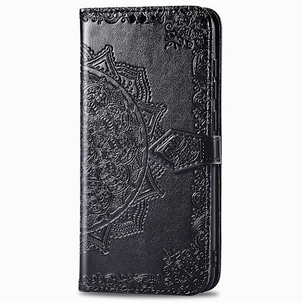 Mandala läder Samsung Galaxy A10s fodral - Svart Svart
