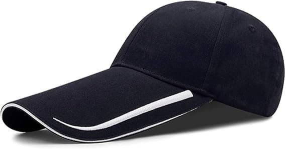 Luer - Baseballcaps - Vasket bomull ekstra lang baseballcaps - Med forlenget brem - Solbeskyttelse