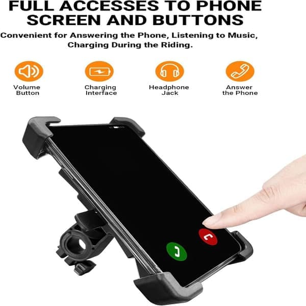 Sykkeltelefonholder 360° roterbar One-Touch Auto Lock