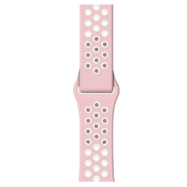 Apple Watch 42/44/45/49 Armband Silikon Sportarmband Rosa Vit rosa