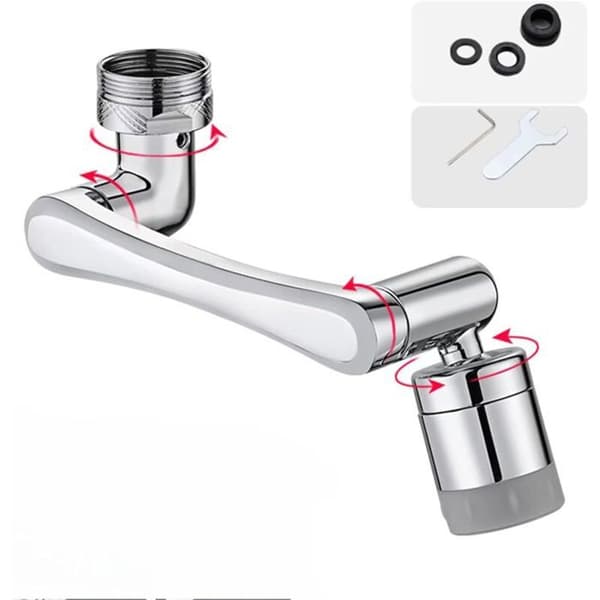 Tap - JORMFTTE - 1440° Rotating - 2 Modes - Silver - Kitchen/Bathroom