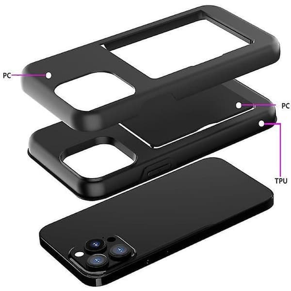 iPhone 13/14 beskyttelsesdeksel med kortholder