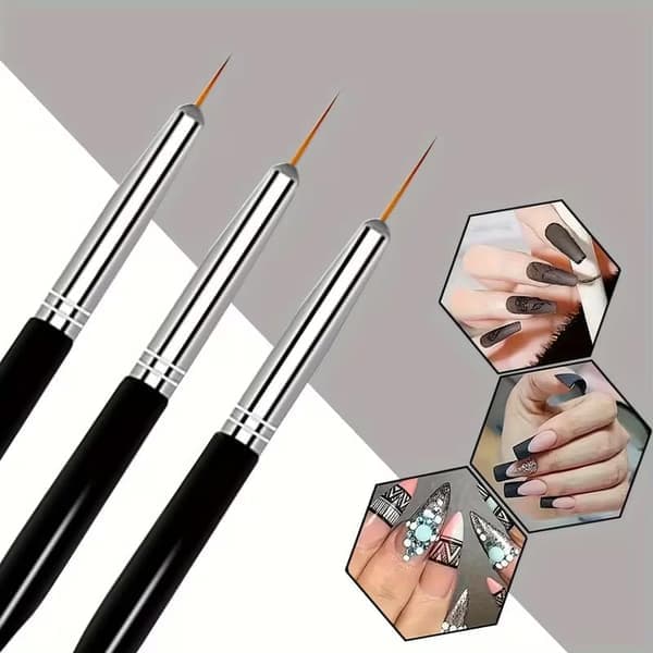 Nagelkonstborste, 10 st nagelborstar för UV-gel nagelkonsttips