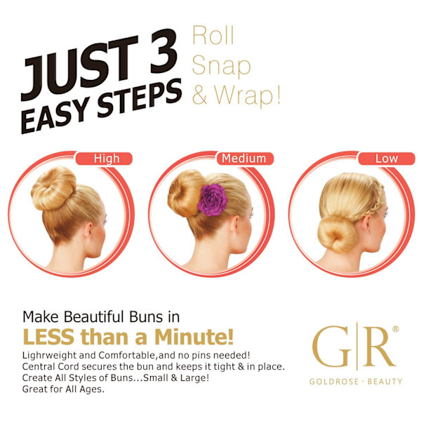 Donut Bun Maker Hår Bun Maker Ring Style Bun Maker Set för Chignon Hår (Brun)