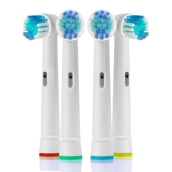 TRIXES 4-pack eltandborsthuvuden Enkelt byte - Kompatibel med Oral B