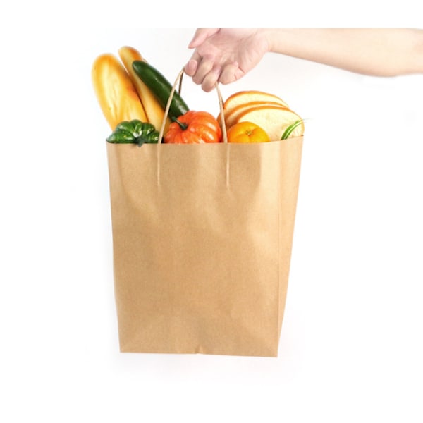 Kraftpapperspåsar 10 st 5,25x3,75x8 tum Små papperspresentpåsar med handtag Bulk, Papperspåsar, Kraftpåsar, Festpåsar, Bruna påsar