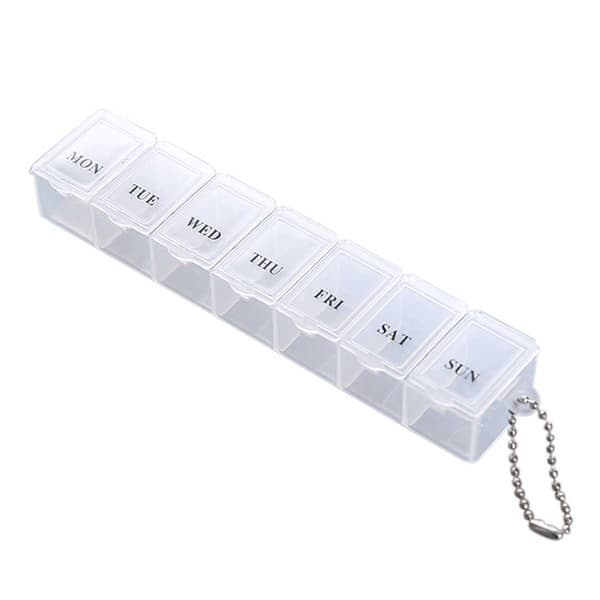 Doseringsboks Doserer Pilleboks - Dosett Ukeboks transparent
