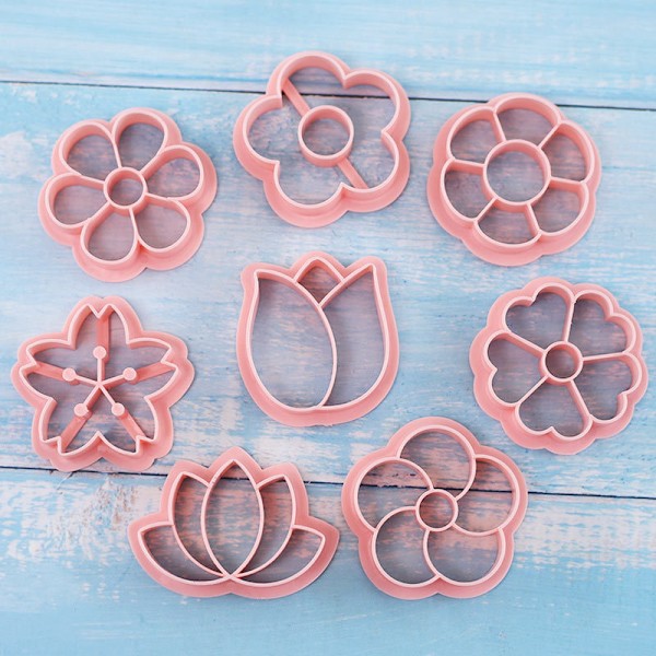 8st/ Set Blomma Form Cookie Form Cookie ter Baking Tools Party