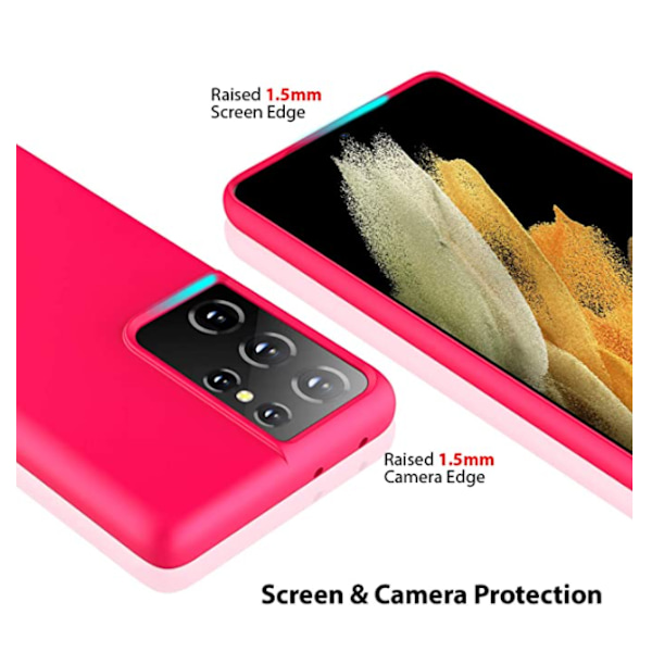 Mjukt Silikonfodral till Samsung S21rosa rosa rosa