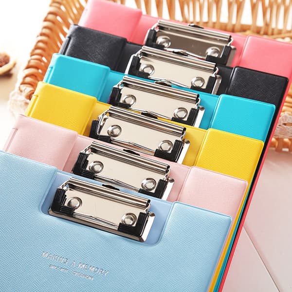 A5 Waterproof Writing Pad Clip File Folder Document Holder School Office Stationery Random Color