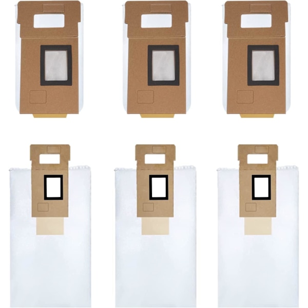 6 st Dammpåsar Xiaomi Roborock S7 Auto-Empty Dock (US-version) Vit