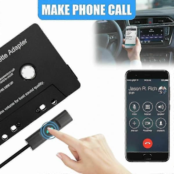 Bil Audio Bluetooth Kassettmottaker Båndspiller Bluetooth 5.0 Kassett Aux-adapter