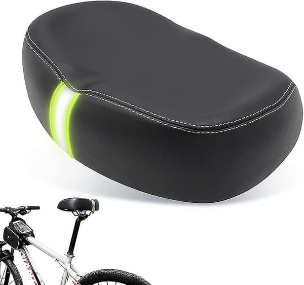Nose-free Comfortable Wide Bicycle Saddle with Memory Foam Padded Cushion for Most Bikes