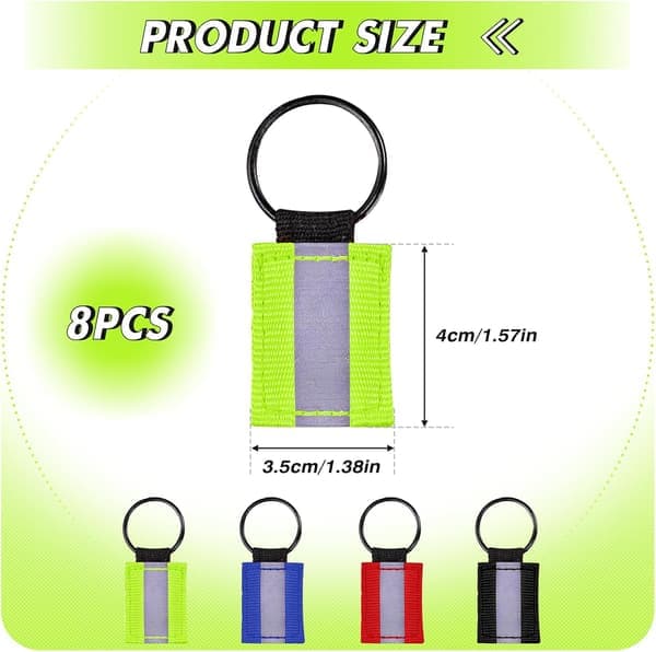 Reflective Pendants, Reflectors for School Bag, Backpack, Running, Reflection 8pcs