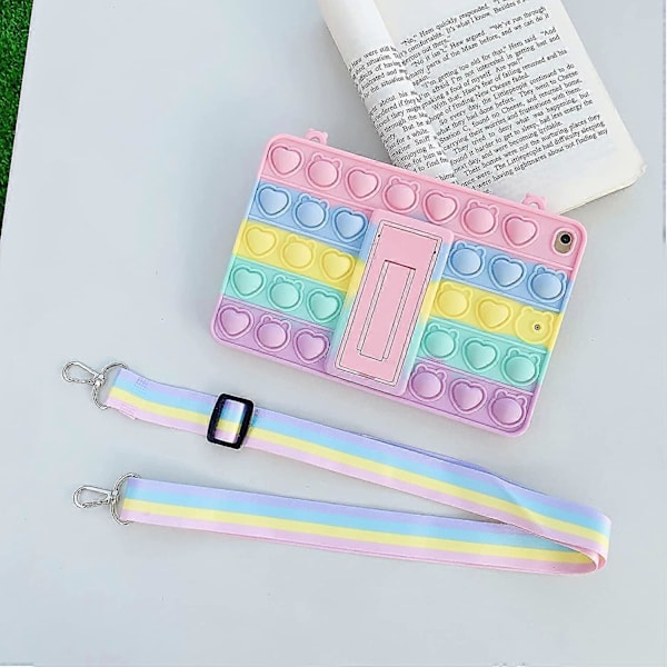 Fodral för iPad Mini 6 2021 - Bubbel Fidget Sensoriskt iPad 8.3 Fodral för Barn Snyggt Regnbåge Mjukt Släpp Stress Stötsäkert Fodral med