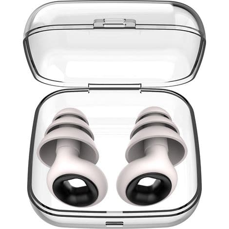 Noise-cancelling earplugs, washable and reusable, silicone earplugs