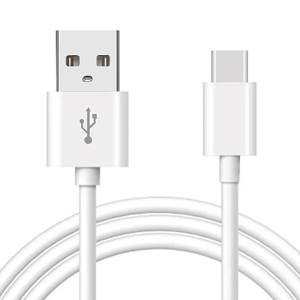Oplader til Samsung S22 - 1 METER - HVID hvid white