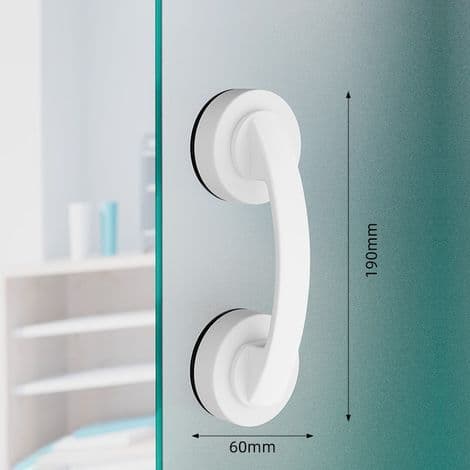Powerful Suction Cup Mirror for Refrigerator, Bathroom Drawer, Kitchen Drawer Handle (White, Large)