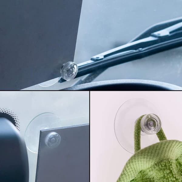 Imukupit Ø 50 mm M4x10 mm kierteellä ja siipimuttereilla, läpinäkyvä