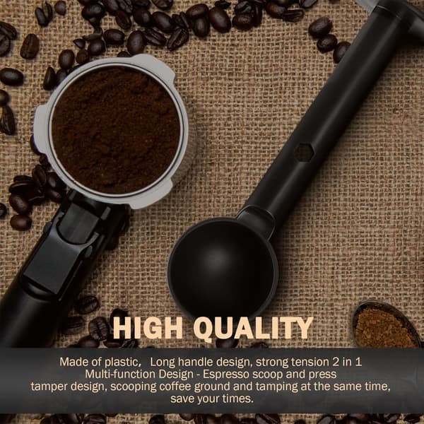 2-in-1 Espresso Coffee Bean Spoon - Replacement Scoop Tamper Tea Tool For Coffee Bean Spoon Coffee Measure (51mm)