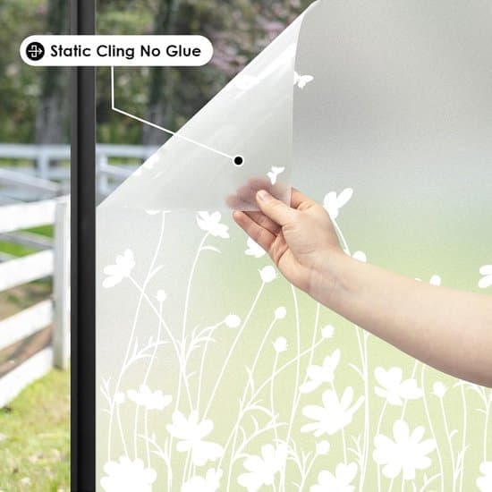 Self-adhesive electrostatic glass film - 44x200cm - Easy to install - White