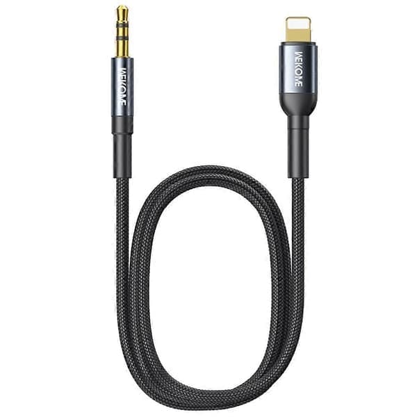 WDC-197 Geeker Lightning til 3,5 mm AUX lydadapterkabel/konverter med DAC-chip, 1,2 m længde
