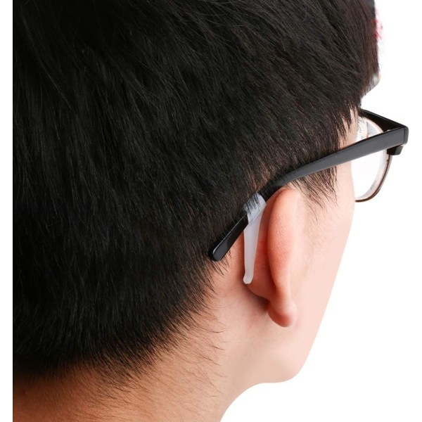 4 par glasögonhållare Premium silikon Anti-halk glasögonhållare, komfort örongrepp Krokar Skydd för solglasögon Läsglasögon glasögon
