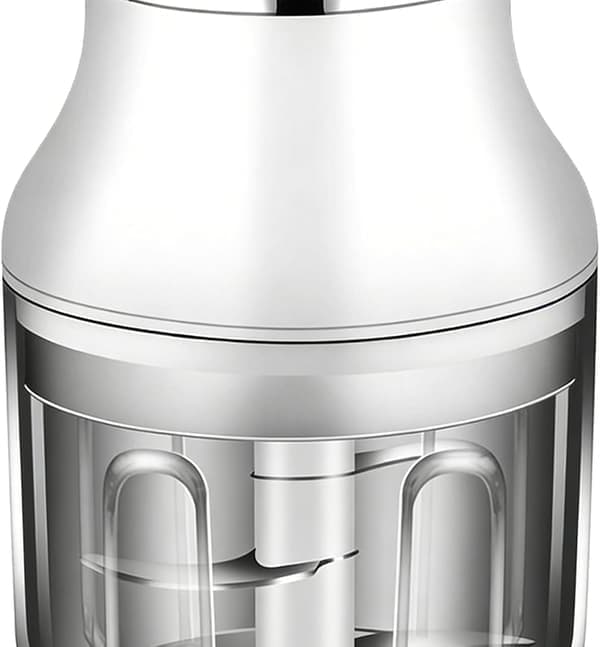 Elektrisk hvidløgshakker - Mini bærbar grøntsagsfoodprocessor, 250 ml trådløs kværn til ingefær, løg, ost og kød (hvid)