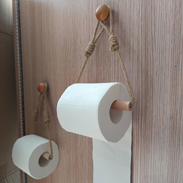 Hengende toalettpapirholder Dekorativ papirdispenser Beholder Baderomshåndkleholder Stil1