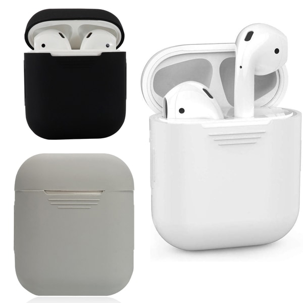 AirPod 1/2 Silikonfodral / Silikonskal - 3 Färger grå