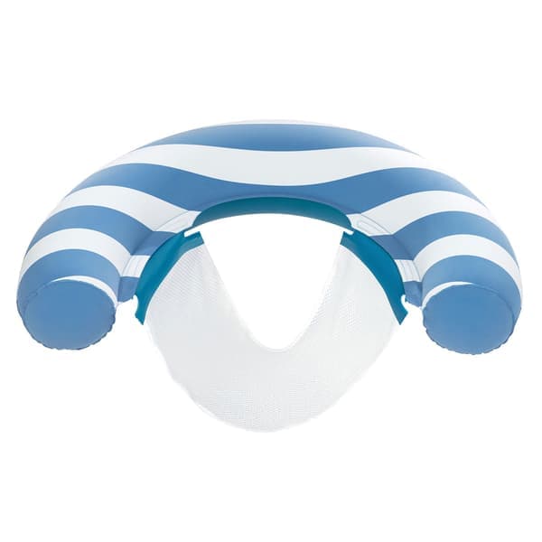 Oppblåsbar flytestol Comfort Plush Bestway 43852 Blå, Hvit PVC, Polyester