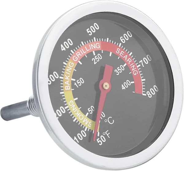 Grilltermometer Weber Genesis, BBQ-temperaturmåler i rustfrit stål