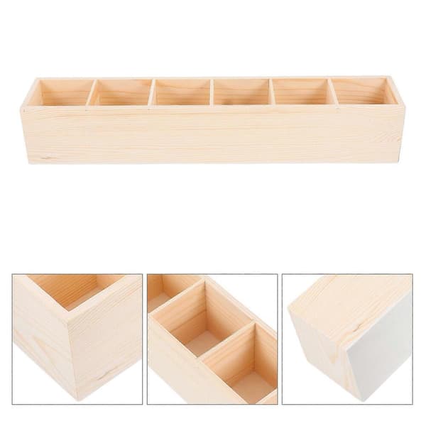 GETIT Decorative Divided Box Stylish Storage Compatible with Small Items and Office Supplies 46X8.5X8CM with DIY 1Set
