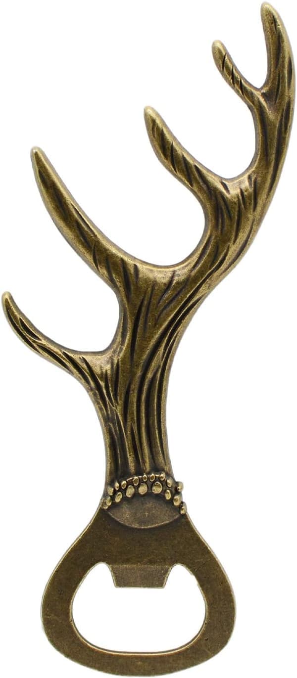 This alloy bottle opener, shaped like a deer antler, is suitable for home kitchen and bar use and also makes an excellent gift.
