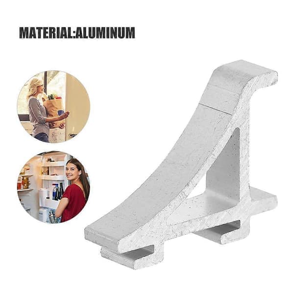 6-pack kylskåpshyllklämmor, stödfästen för kylskåpsfack, små klämmor, stödfästen för kylskåpsfack i aluminium