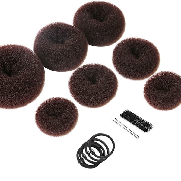 Donut Hårbulle Maker, Teenitor Ring Style Bun Maker Set