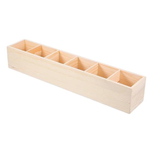 GETIT Decorative Divided Box Stylish Storage Compatible with Small Items and Office Supplies 46X8.5X8CM with DIY 1Set