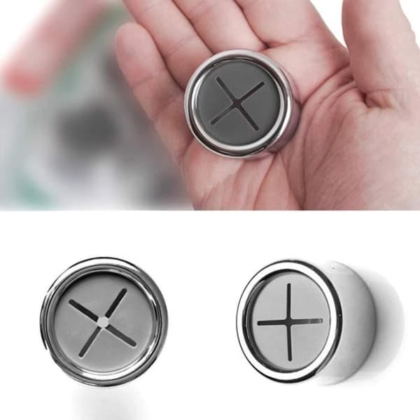 Dishcloth Holder - Love Beauty - 3 pcs - Eco-friendly ABS - Chrome-plated plastic - Suction cup