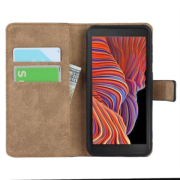 Plånboksfodral Samsung Galaxy Xcover 5 i Svart Läder Svart