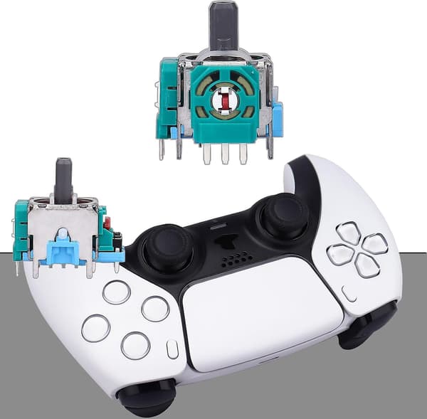 8 stk. joystickerstatning for DualSense PS5-kontroller, 3D analog sensorhjul tommelspaker joystick-vippemodul erstatning for Playstation 5 Con