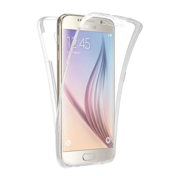 Samsung S7 Dubbelsidigt silikonfodral med TOUCHFUNKTION Svart Svart