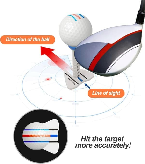 2026 New 4pcs Professional Plastic Golf Tees 3-1/4 Inch Unbreakable Golf Tees with Triangle Mark Adjustable Height Aiming Direction Gift Box
