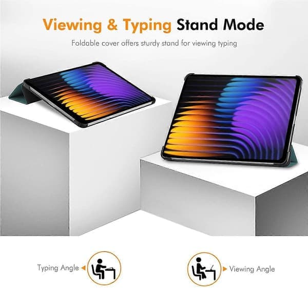 Til Xiaomi Pad 7 Pro/Xiaomi Pad 7 Tri-fold Stand Beskyttende PU Læder+PC Tablet Etui - Lilla